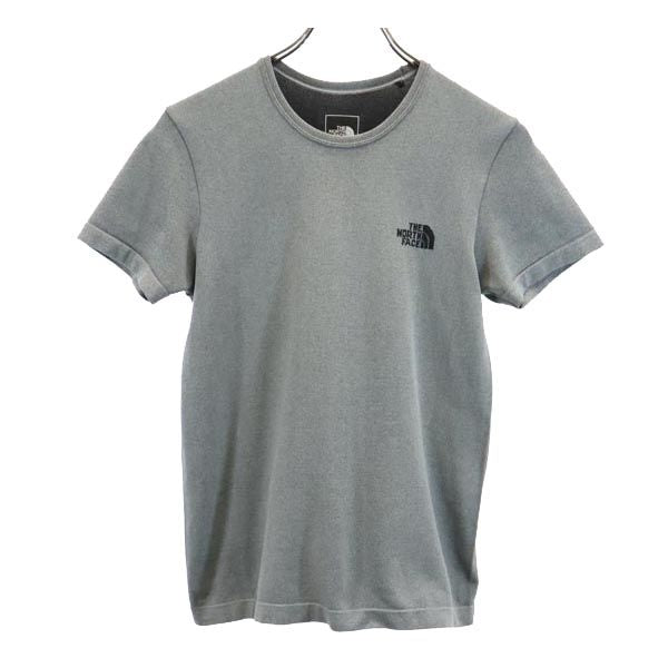 THE NORTH FACE ノースフェイス アウトドア バックプリント 半袖 Tシャツ S グレー ストレッチ レディース