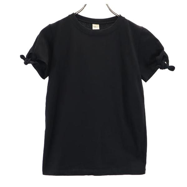 Ron Herman ロンハーマン 日本製 半袖 Tシャツ XS 黒 袖リボン レディース