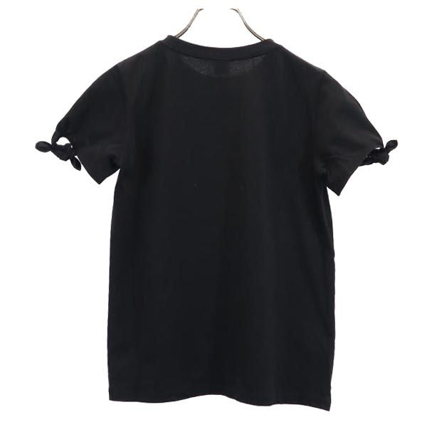Ron Herman ロンハーマン 日本製 半袖 Tシャツ XS 黒 袖リボン レディース