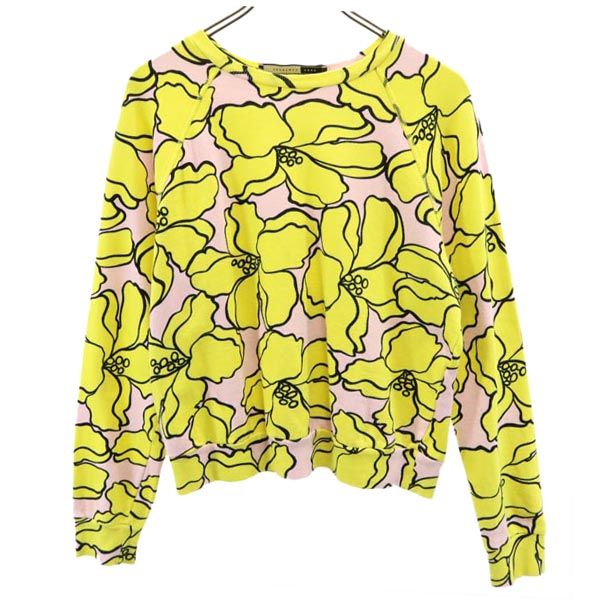 SPORTMAX CODE スポーツ マックスコード 総柄 長袖 スウェット トレーナー XL イエロー系 レディース