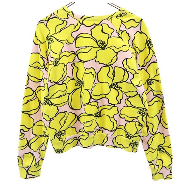 SPORTMAX CODE スポーツ マックスコード 総柄 長袖 スウェット トレーナー XL イエロー系 レディース