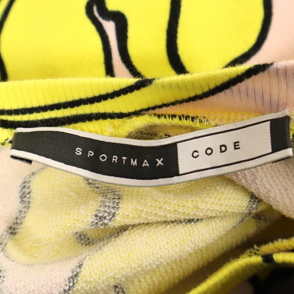 SPORTMAX CODE スポーツ マックスコード 総柄 長袖 スウェット トレーナー XL イエロー系 レディース