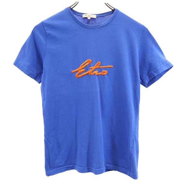 ETRO エトロ イタリア製 半袖 Tシャツ 42 ブルー レディース