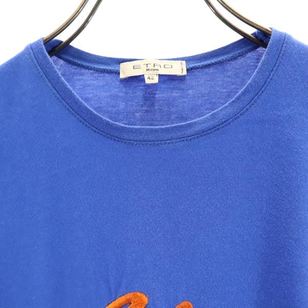 ETRO エトロ イタリア製 半袖 Tシャツ 42 ブルー レディース