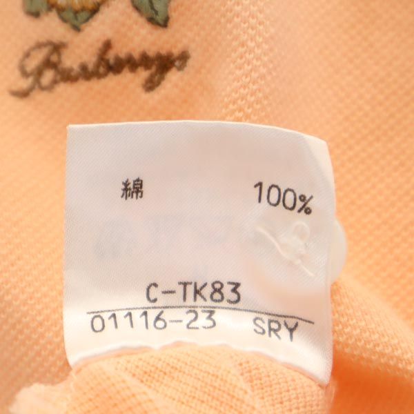 Burberrys バーバリーズ 90s オールド 半袖 ポロシャツ M オレンジ系 鹿の子 レディース
