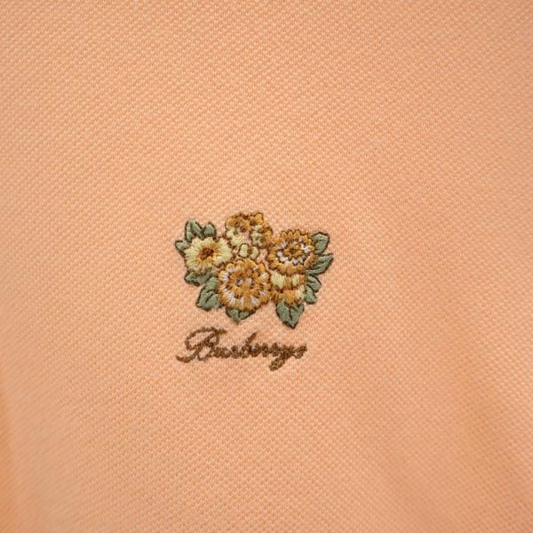 Burberrys バーバリーズ 90s オールド 半袖 ポロシャツ M オレンジ系 鹿の子 レディース