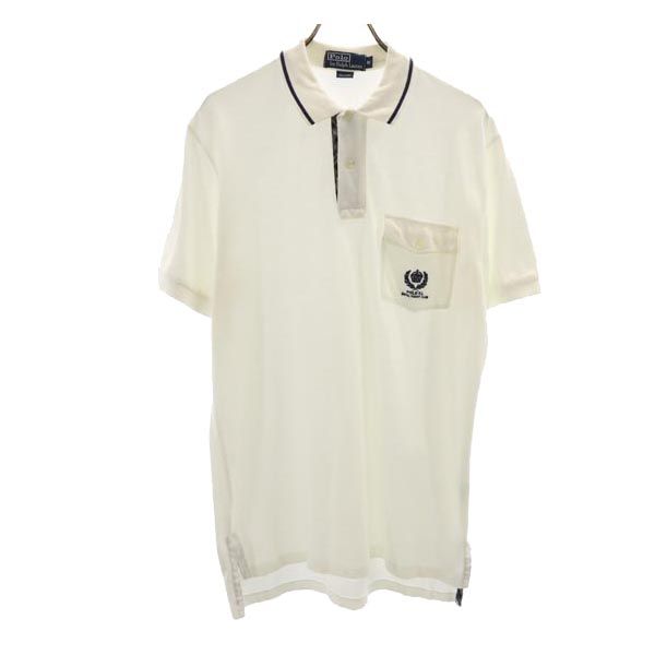 Polo by Ralph Lauren ポロバイラルフローレン 半袖 ポロシャツ M ホワイト系 鹿の子 メンズ