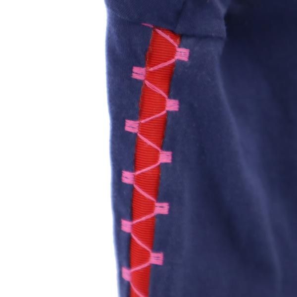 エトロ イタリア製 半袖 Tシャツ 44 紺系 ETRO サイドデザイン レディース