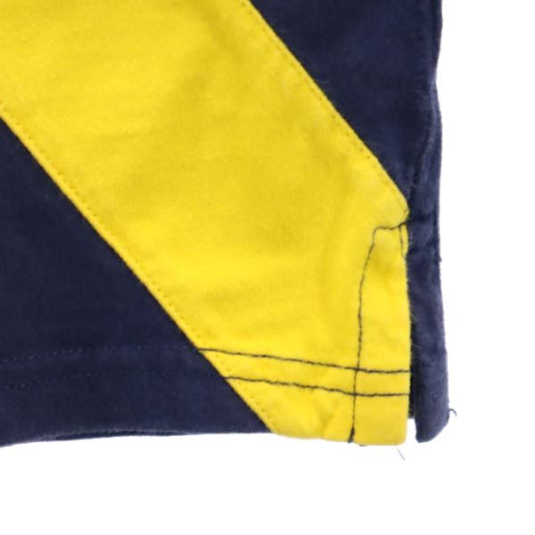 Polo by Ralph Lauren ポロバイラルフローレン ボーダー 長袖 ポロシャツ 5 ネイビー×イエロー ラガーシャツ キッズ