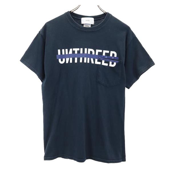 UN3D. アンスリード 半袖 Tシャツ M ネイビー系 ポケT メンズ