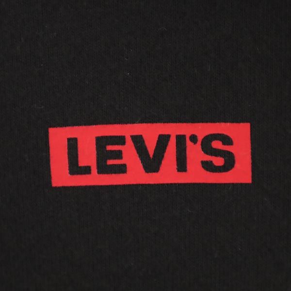 Levi's リーバイス プリント 長袖 スウェットパーカー S ブラック系 レディース