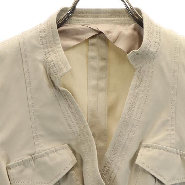 AEFFE アエッフェ イタリア製 7分袖 テーラードジャケット I 40 ベージュ レディース