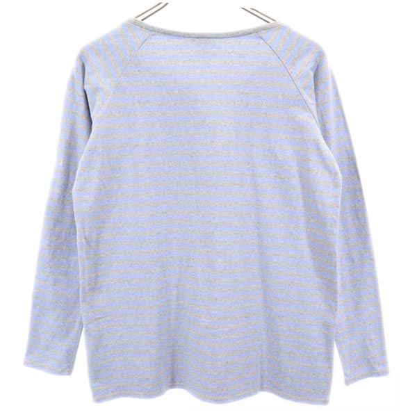 THE NORTH FACE ノースフェイス NTW81212 アウトドア ボーダー 長袖 Tシャツ M グレー系 ロンT レディース