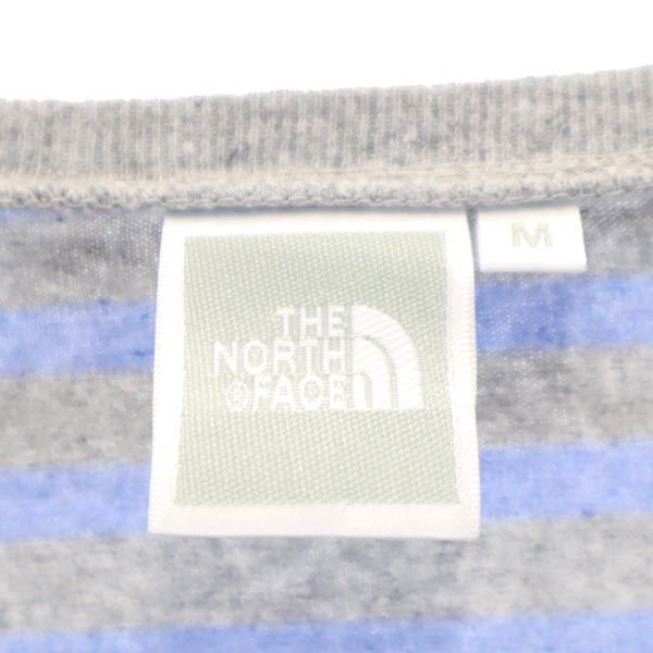 THE NORTH FACE ノースフェイス NTW81212 アウトドア ボーダー 長袖 Tシャツ M グレー系 ロンT レディース