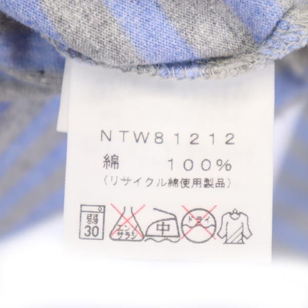 THE NORTH FACE ノースフェイス NTW81212 アウトドア ボーダー 長袖 Tシャツ M グレー系 ロンT レディース