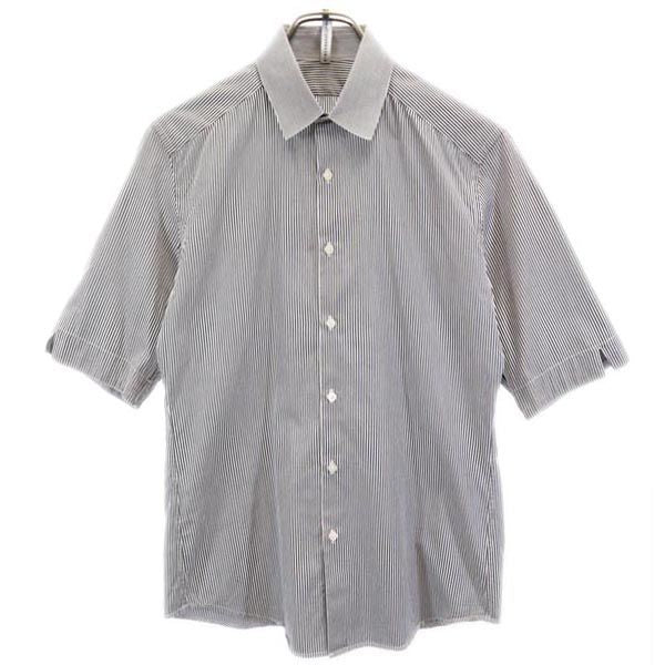 BLACKBARRETT by NEIL BARRETT ブラックバレットバイニールバレット 三陽商会 ストライプ 半袖 シャツ 2 ネイビー系 メンズ