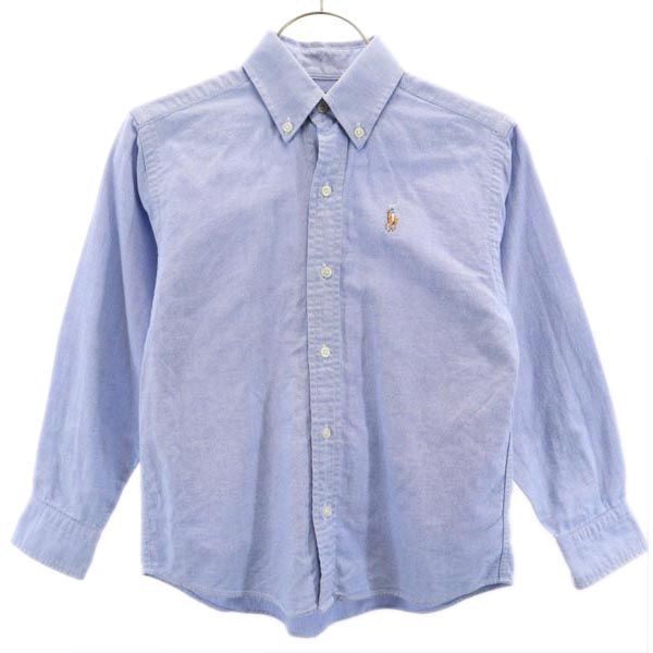 RALPH LAUREN ラルフローレン 長袖 ボタンダウンシャツ 6 ブルー系 キッズ