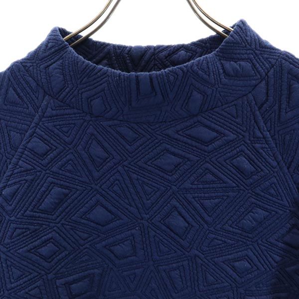 BIANCA EPOCA ビアンカエポカ 7分袖 カットソー 38 ネイビー ステッチ レディース