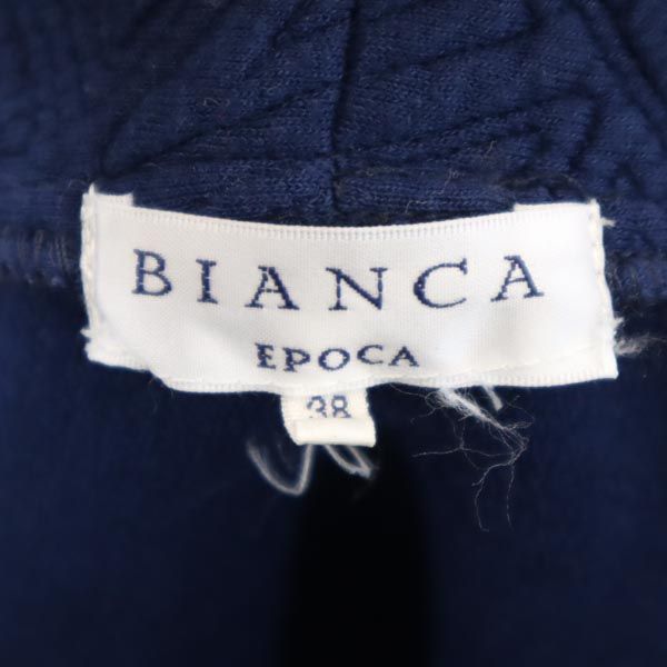 BIANCA EPOCA ビアンカエポカ 7分袖 カットソー 38 ネイビー ステッチ レディース