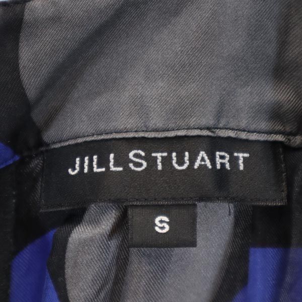 JILLSTUART ジルスチュアート シルク 総柄 半袖 カットソー S ブラック系 レディース