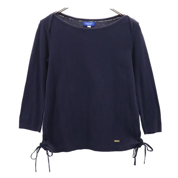 BLUE LABEL CRESTBRIDGE ブルーレーベルクレストブリッジ 三陽商会 7分袖 カットソー 38 ネイビー ロンT レディース