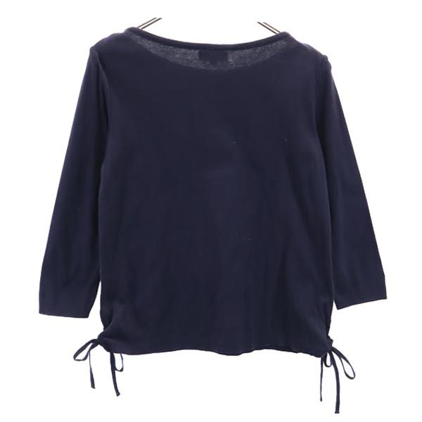 BLUE LABEL CRESTBRIDGE ブルーレーベルクレストブリッジ 三陽商会 7分袖 カットソー 38 ネイビー ロンT レディース