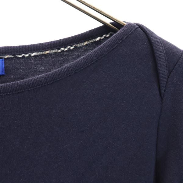 BLUE LABEL CRESTBRIDGE ブルーレーベルクレストブリッジ 三陽商会 7分袖 カットソー 38 ネイビー ロンT レディース