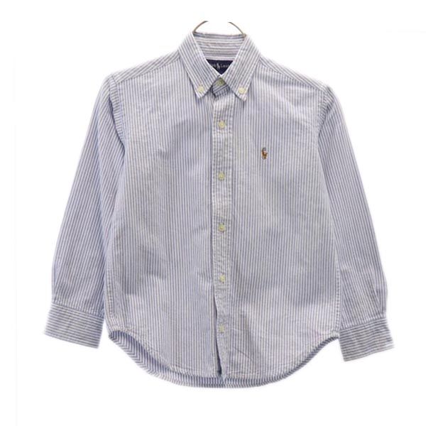 ラルフローレン ストライプ 長袖 シャツ 5 ブルー系 RALPH LAUREN キッズ