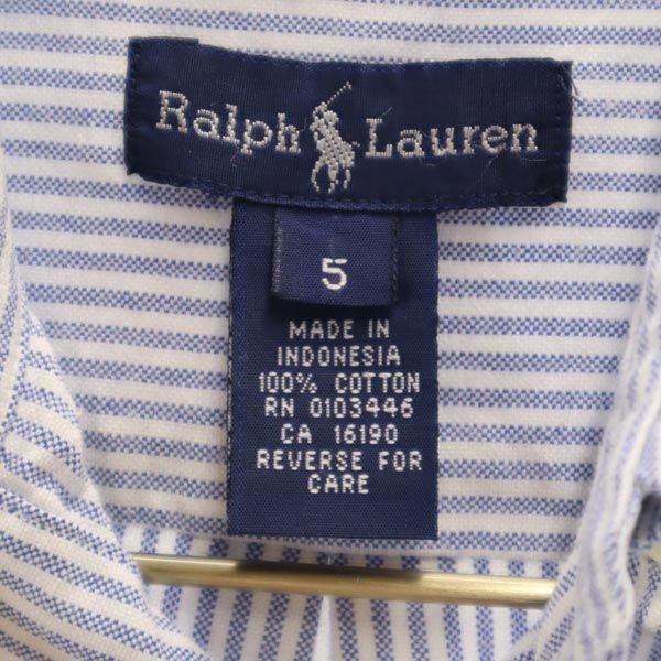 ラルフローレン ストライプ 長袖 シャツ 5 ブルー系 RALPH LAUREN キッズ