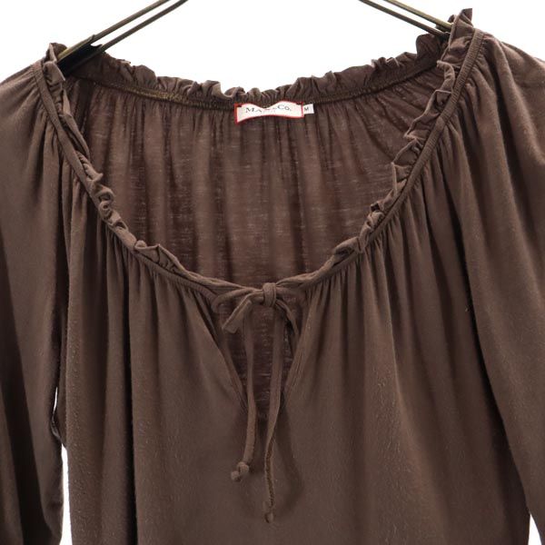 MAX&CO マックスアンドコー 5分袖 カットソー M ブラウン系 レディース