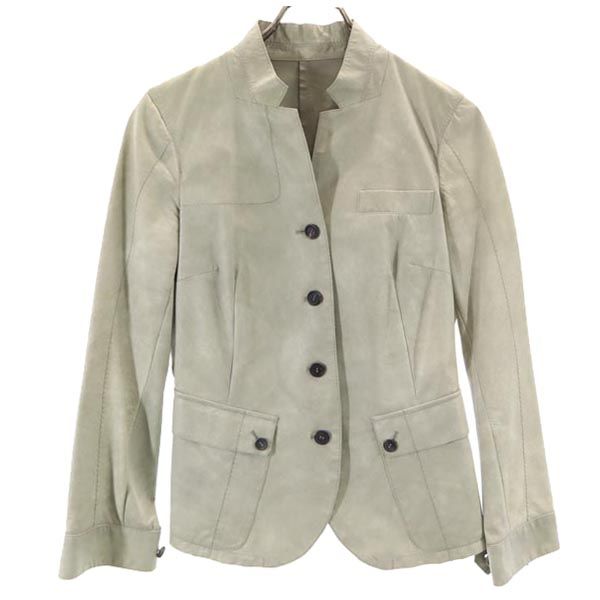 NEIL BARRETT ニールバレット イタリア製 カンガルー革 レザージャケット S グレー系 本革 本皮 レディース