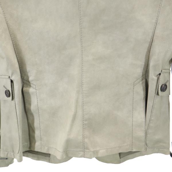 NEIL BARRETT ニールバレット イタリア製 カンガルー革 レザージャケット S グレー系 本革 本皮 レディース