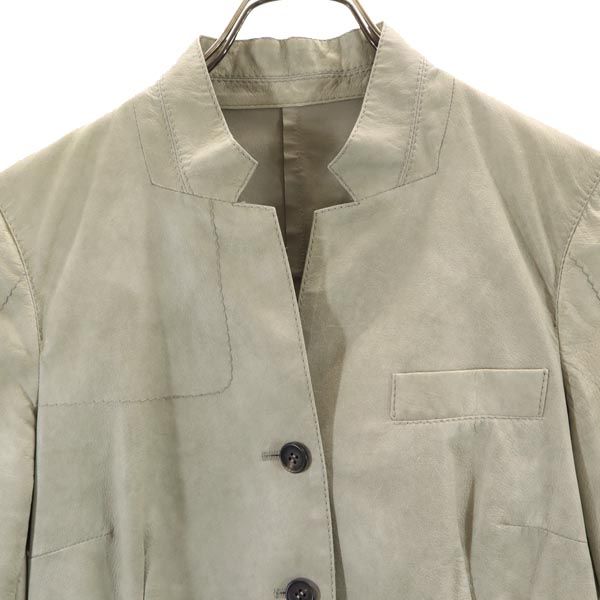 NEIL BARRETT ニールバレット イタリア製 カンガルー革 レザージャケット S グレー系 本革 本皮 レディース