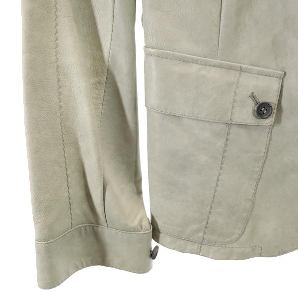 NEIL BARRETT ニールバレット イタリア製 カンガルー革 レザージャケット S グレー系 本革 本皮 レディース