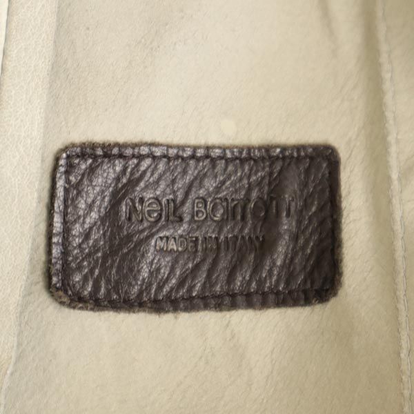 NEIL BARRETT ニールバレット イタリア製 カンガルー革 レザージャケット S グレー系 本革 本皮 レディース