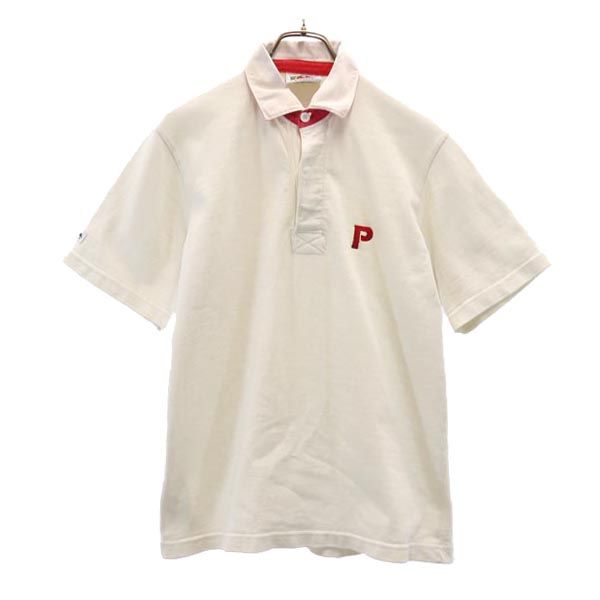 Barbarian バーバリアン 半袖 ポロシャツ SP 白系 ラガーシャツ メンズ