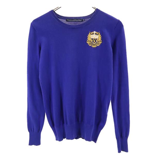 RALPH LAUREN SPORT ラルフローレンスポーツ 長袖 コットンニット セーター XS ネイビー系 レディース