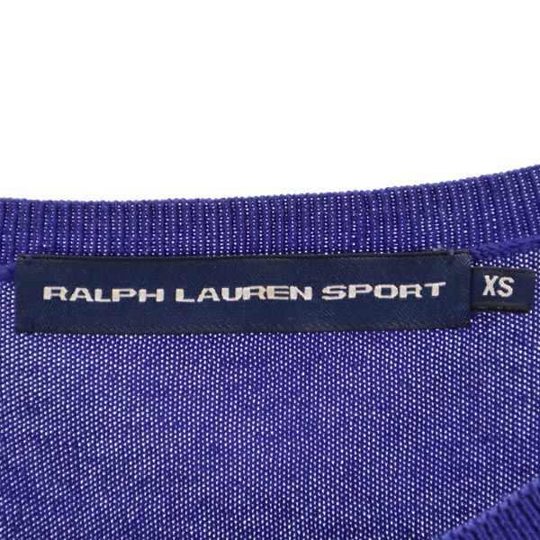 RALPH LAUREN SPORT ラルフローレンスポーツ 長袖 コットンニット セーター XS ネイビー系 レディース