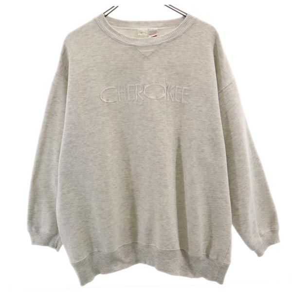 CHEROKEE チェロキー 長袖 トレーナー XL グレー系 裏起毛 メンズ