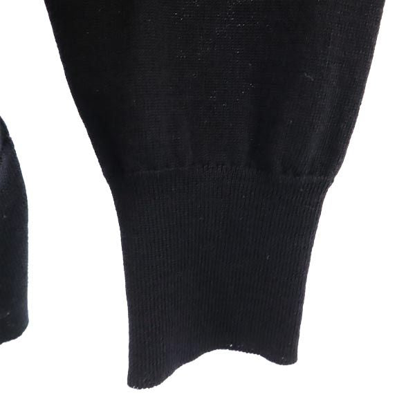 MARGARET HOWELL マーガレットハウエル 英国製 ウール 長袖 ニット カーディガン ブラック系 レディース