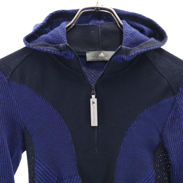adidas by Stella McCartney アディダスバイステラマッカートニー 長袖 ハーフジップ セーター OT ブルー系×ネイビー ニット レディース