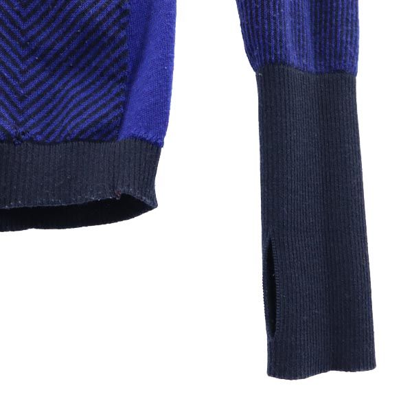 adidas by Stella McCartney アディダスバイステラマッカートニー 長袖 ハーフジップ セーター OT ブルー系×ネイビー ニット レディース