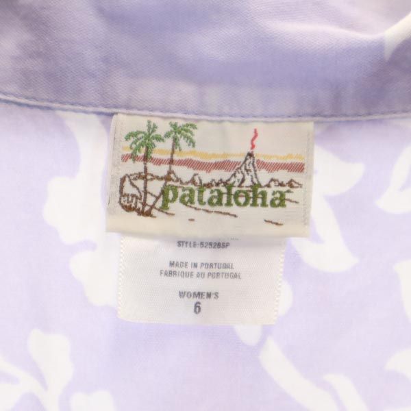 pataloha パタロハ 総柄 半袖 アロハシャツ 6 パープル系 Patagonia レディース