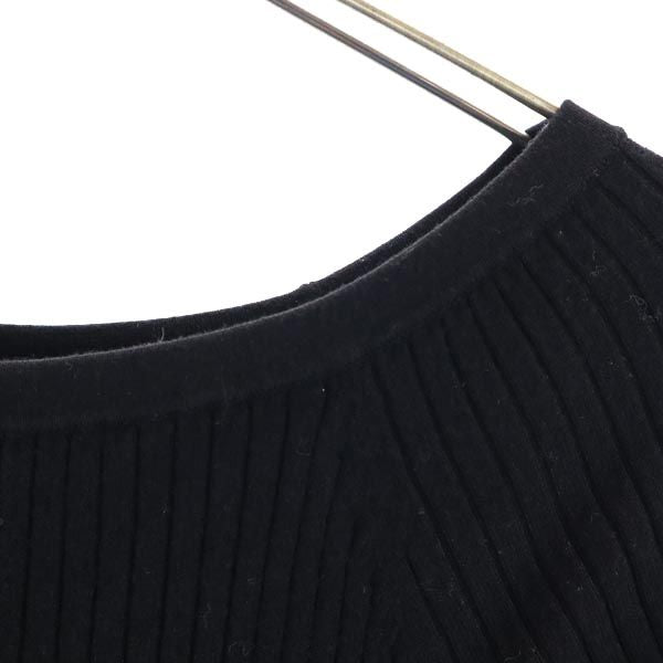FRAY I.D フレイアイディー 半袖 リブニット セーター F ブラック レディース