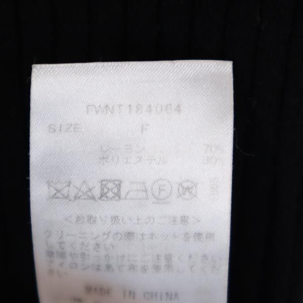 FRAY I.D フレイアイディー 半袖 リブニット セーター F ブラック レディース