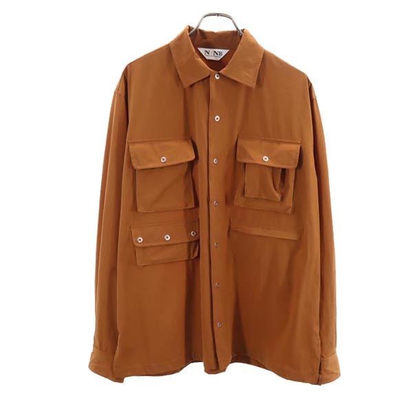 North by Northeast ノースバイノースイースト ナイロンブレンド シャツジャケット L ブラウン系 メンズ