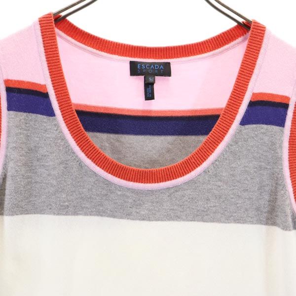 ESCADA エスカーダ ニットベスト S ホワイト系 レディース