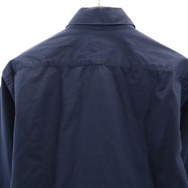 BURBERRY BLACK LABEL バーバリーブラックレーベル 三陽商会 ストライプ 長袖 ボタンダウンシャツ 40 ネイビー系 メンズ