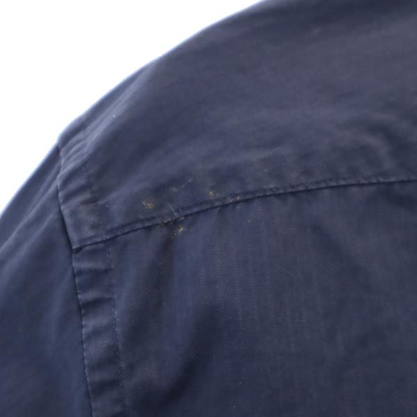 BURBERRY BLACK LABEL バーバリーブラックレーベル 三陽商会 ストライプ 長袖 ボタンダウンシャツ 40 ネイビー系 メンズ