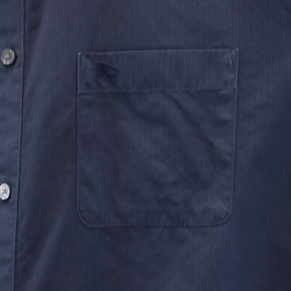 BURBERRY BLACK LABEL バーバリーブラックレーベル 三陽商会 ストライプ 長袖 ボタンダウンシャツ 40 ネイビー系 メンズ